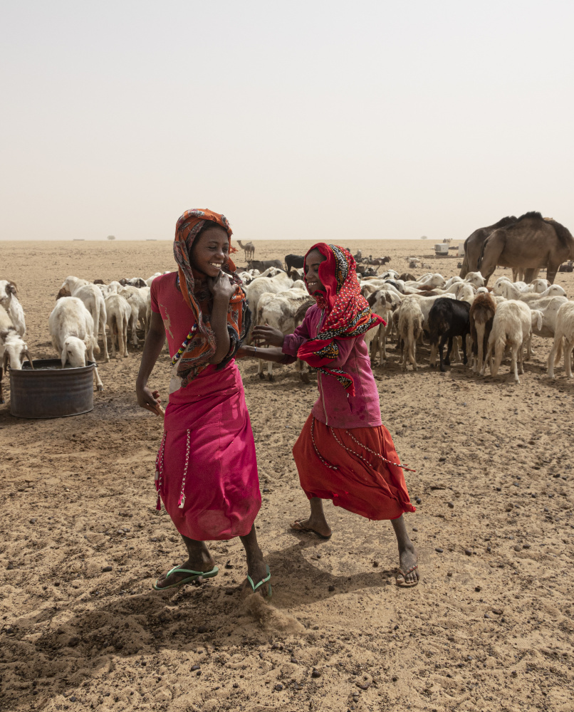 around a well at Borkou desert, Tchad de Elena Molina