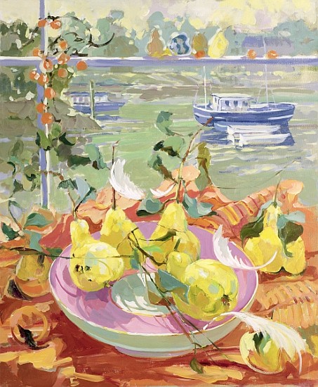 Pink Plate of Pears  de Elizabeth Jane  Lloyd