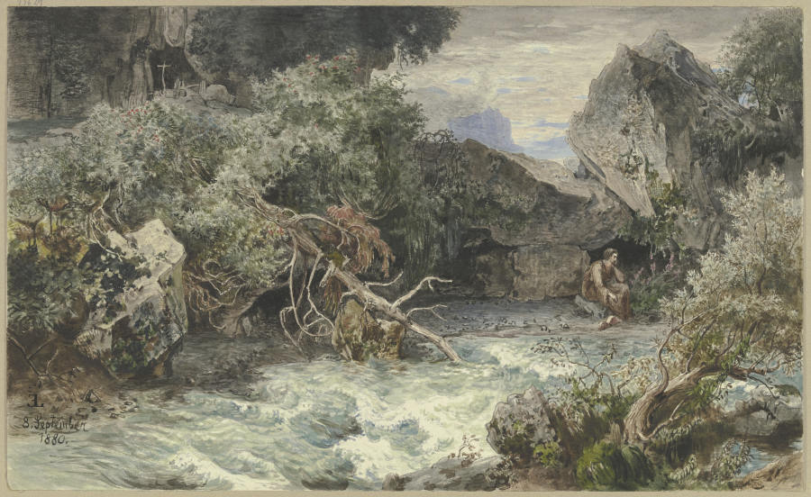 Wild stream with hermit de Emil Lugo