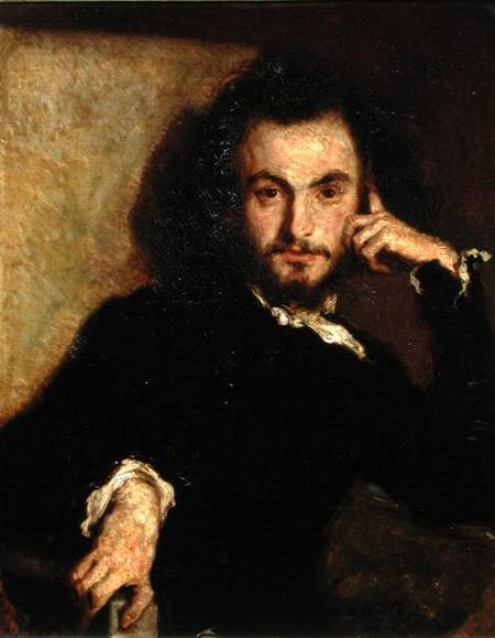 Portrait of Charles Baudelaire (1821-67) de Emile Deroy
