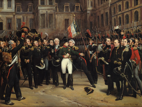 Les Adieux de Fontainebleau, 20th April 1814 de Emile Jean Horace Vernet