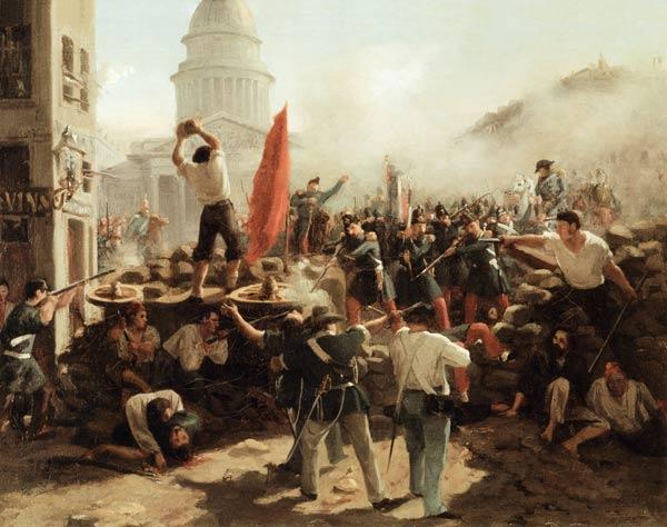 On the barricades on Rou Soufflot / 1848