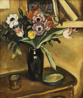 Flower Vase - Anemones and Tulips; Vase de Fleurs - Anemones et Tulipes,