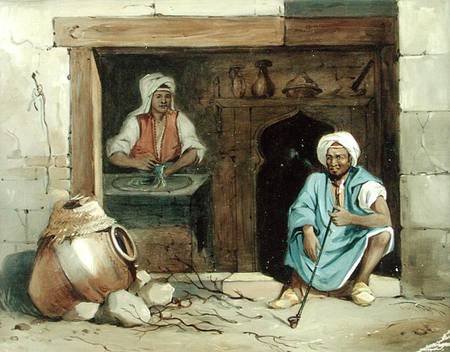 An Egyptian Woman Making Cadaifs de Emile Prisse d'Avennes