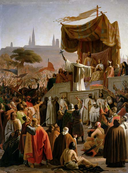 St. Bernard Preaching the Second Crusade in Vezelay, 31st March 1146 de Emile Signol