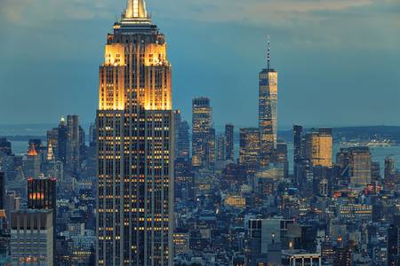 New York at dusk