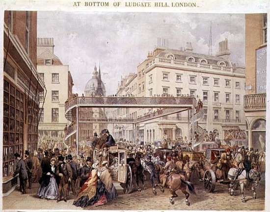 At the Bottom of Ludgate Hill, London, pub. and printed Kell Brothers, c.1860''s de English School