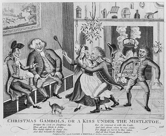 Christmas Gambols, or a Kiss Under the Mistletoe de English School