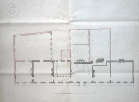 Contract drawing for the ground floor of the Royal Institution de English School