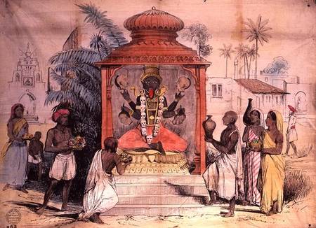 India, Figure and worship of Kali de English School