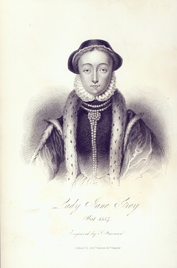 Lady Jane Grey; engraved by S. Freeman de English School