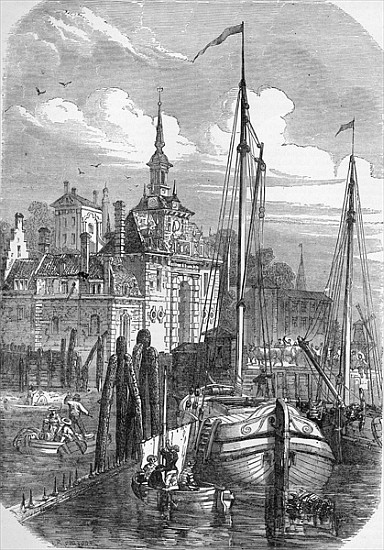 Port of Rotterdam, Holland, from ''The Illustrated London News'' de English School