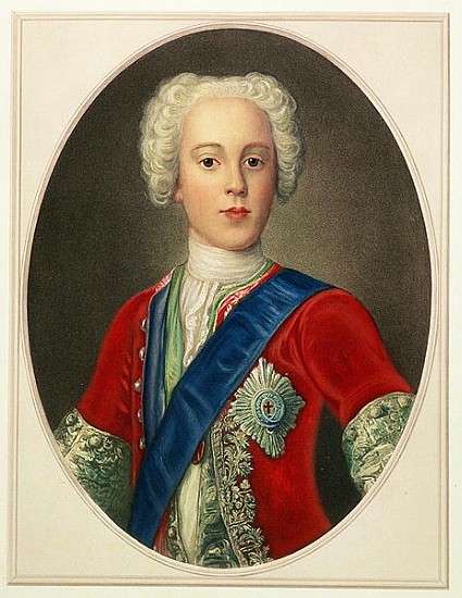 Portrait of Prince Charles Edward Louis Philip Casimir Stewart (1720-88) the Young Pretender or ''Bo de English School