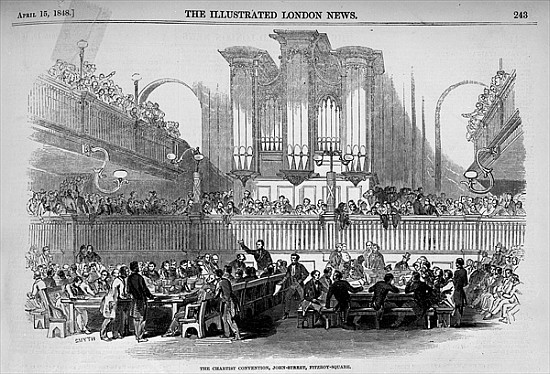 The Chartist Convention at 23 John Street, Fitzroy Square from ''The Illustrated London News'', Apri de English School