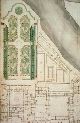 Plan of Hampton Court and its gardens