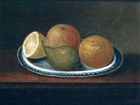 Still life of Fruit on a platter