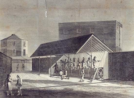 View of the Tread Mill for the Employment of Prisoners, erected at the House of Correction at Brixto de English School