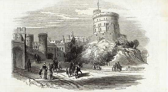 Windsor Castle - the Round Tower, from The Illustrated London News, 26th September 1846 de English School