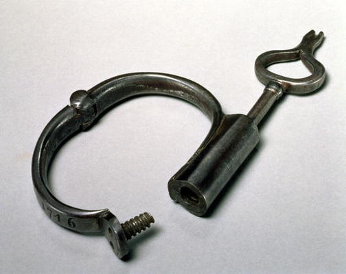 A Slave Ownership Bracelet and Key, Layton, 1746 (steel) de English School, (18th century)