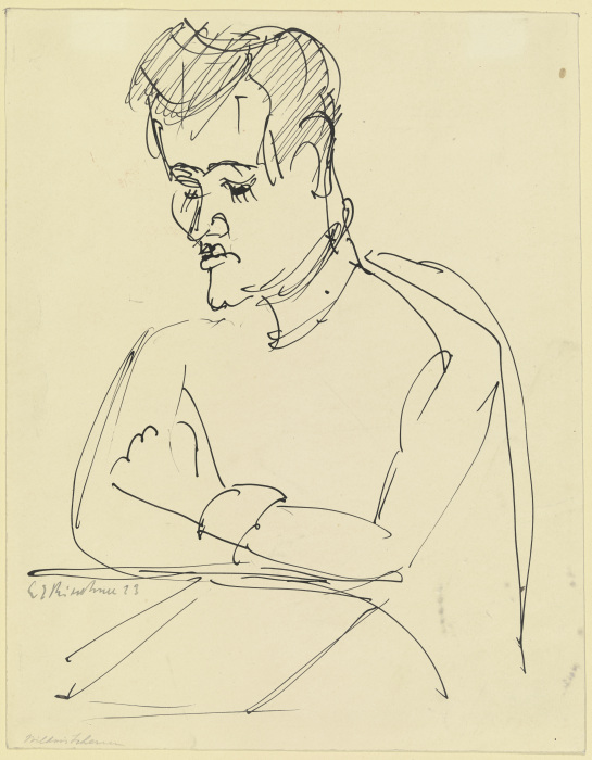 Portrait of Hermann Scherer de Ernst Ludwig Kirchner