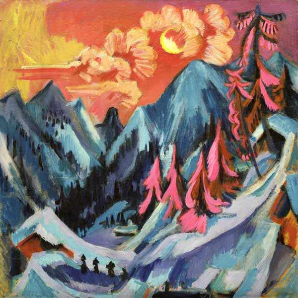 Winter Landscape in Moonlight de Ernst Ludwig Kirchner