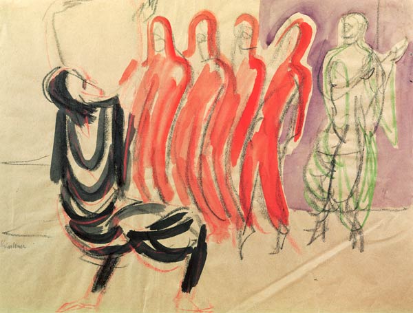 La escuela de danza Mary Wigmans de Ernst Ludwig Kirchner