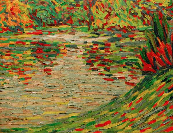 Lago del parque en Dresde de Ernst Ludwig Kirchner