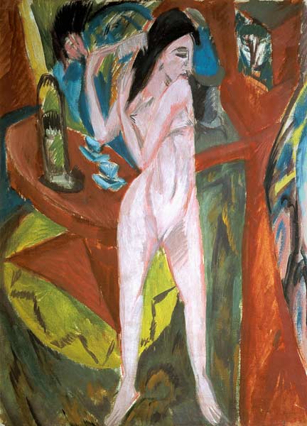 Act combing himself. de Ernst Ludwig Kirchner