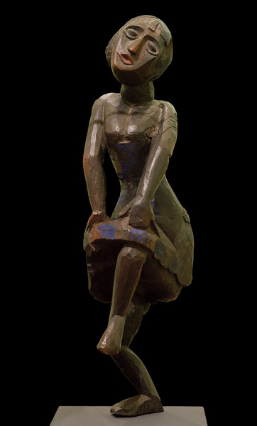 Bailarina con la pierna levantada de Ernst Ludwig Kirchner