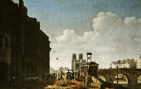 The Emperor Napoleon visiting the market for eau-de-vie on the Quai Bercy on 8th February 1811 de Etienne Bouhot