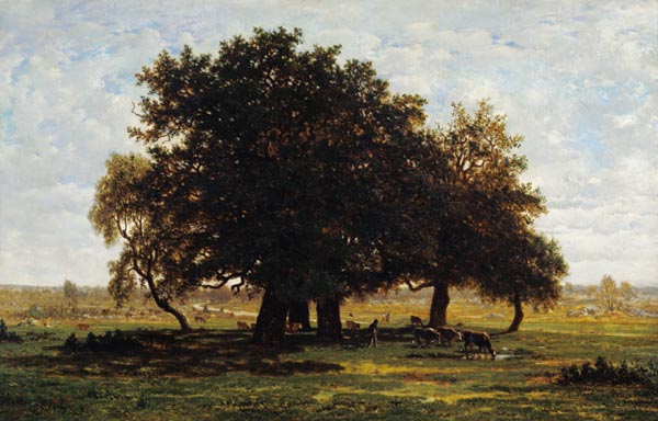Holm Oaks, Apremont de Etienne-Pierre Théodore Rousseau