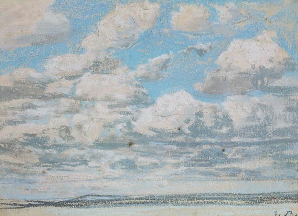 Blue sky, white clouds de Eugène Boudin