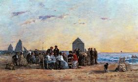 Beach Scene at Trouville - Sunset