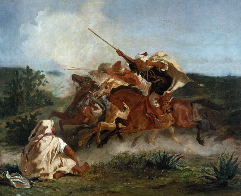 Fantasia arabe de Eugène Delacroix