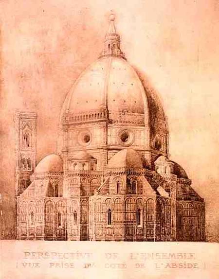 Florence Cathedral from the East, from 'Fragments d'Architecture du Moyen Age et de la Renaissance', de Eugene Duquesne