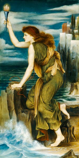 Hero Awaiting the Return of Leander de Evelyn de Morgan