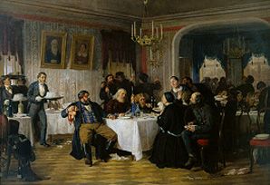 Banquet of the purchase team. de F. S Juravlev