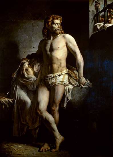 A Gaul and his Daughter Imprisoned in Rome de Felix-Joseph Barrias