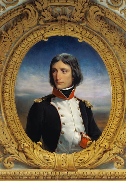 Napoleon Bonaparte (1769-1821) as Lieute - Felix Philippoteaux en  reproducción impresa o copia al óleo sobre lienzo.