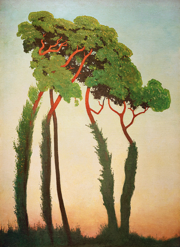 Paisaje con árboles de Felix Vallotton