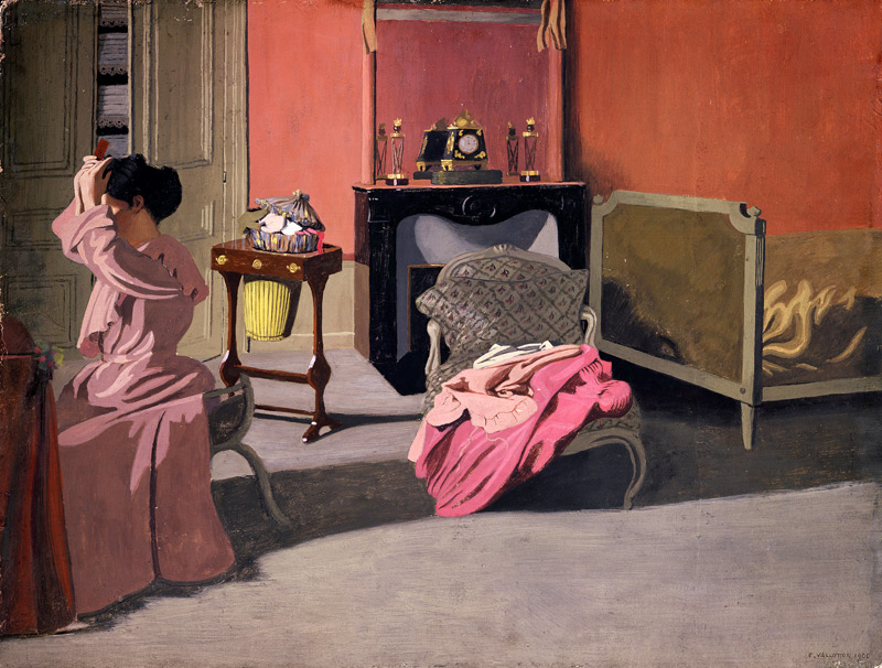 Woman doing her hair de Felix Vallotton