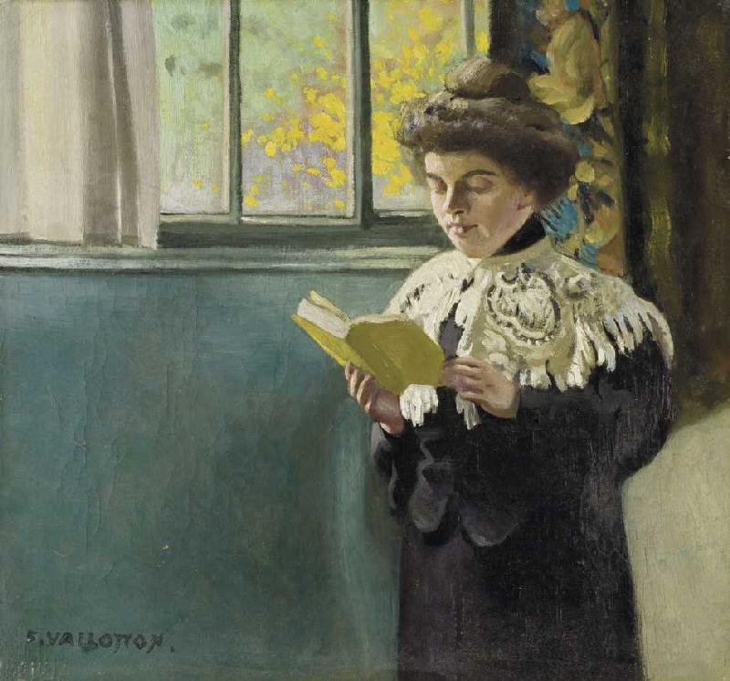 Lesende am Fenster de Felix Vallotton
