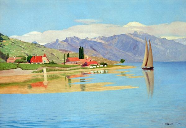 F.Vallotton, Der Hafen von Pully