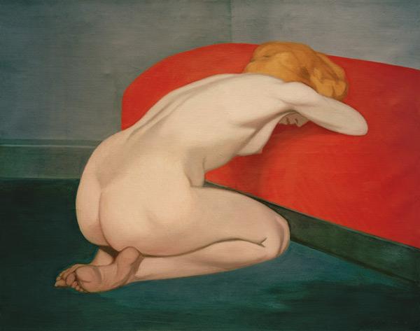 F.Vallotton, Kniender Akt