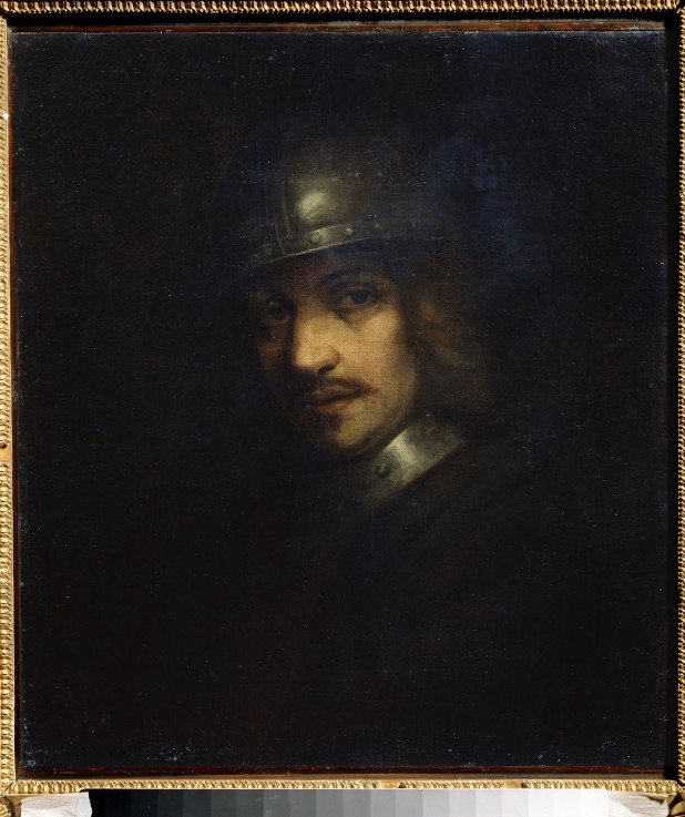 Portrait of a man with helmet de Ferdinand Bol