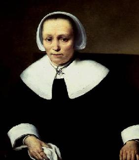 Portrait of a Lady with White Collar and Cuffs