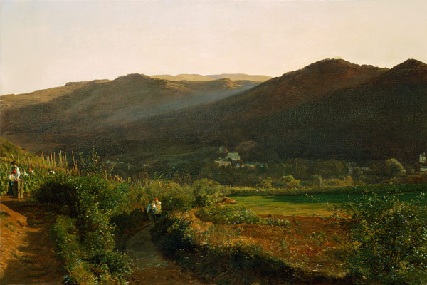 Landscape with vineyards de Ferdinand Georg Waldmüller