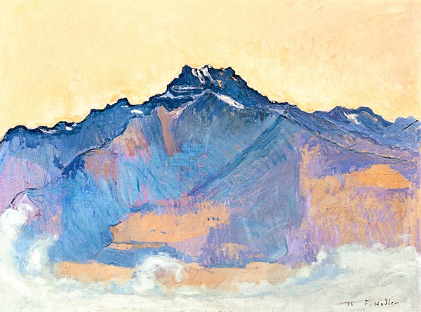 Dents du Midi, vista de Chesières de Ferdinand Hodler