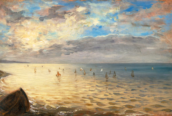 Vista del mar desde las colinas de Dieppe de Ferdinand Victor Eugène Delacroix