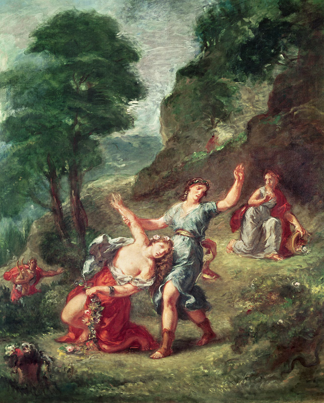 Orpheus and Eurydice, Spring from a series of the Four Seasons de Ferdinand Victor Eugène Delacroix